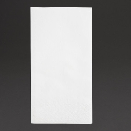 Snacking Napkins 2 Ply 330mm White, Pack of 2000 - 1/8 Fold Recyclable