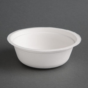 Runde kompostierbare Beutel aus Bagasse 350 ml - Packung mit 50 Fiesta Green