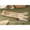 Wooden Cutlery Sets 4-in-1 | Pack of 250 - Individual & Durable Packaging