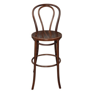High Bistro Stool Bent Wood Walnut Exceptional Quality
