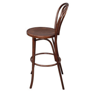 High Bistro Stool Bent Wood Walnut Exceptional Quality