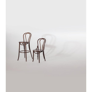 High Bistro Stool Bent Wood Walnut Exceptional Quality