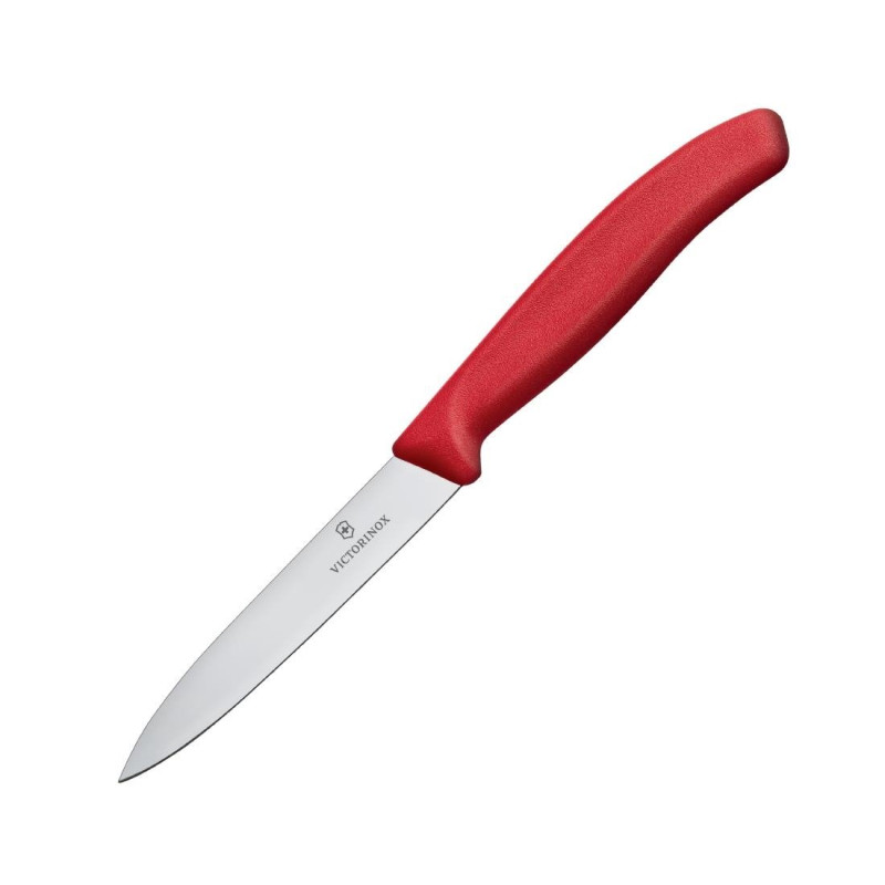 Messer mit spitzer Klinge Rot 10 cm Victorinox: Hohe Qualität und Präzision