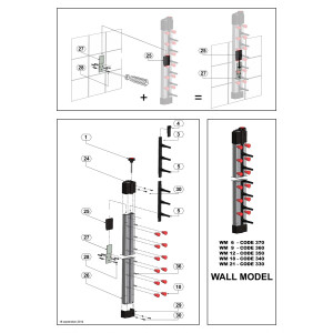 Wandtellerträger - 9 Ebenen - CombiSteel