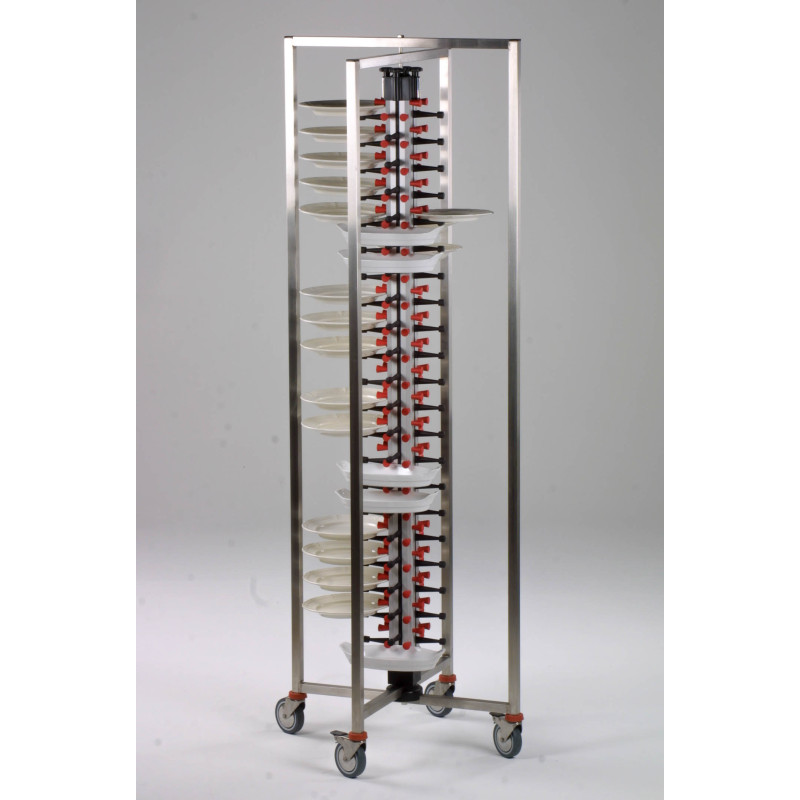 Folding Plate Rack Trolley - 84 Levels - CombiSteel