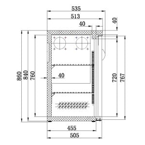 Arrière-Bar Réfrigéré à 2 Portes Vitrées - 350 L - CombiSteel