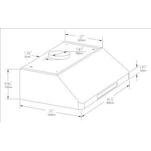 Extractor Hood - L 900 mm - CombiSteel