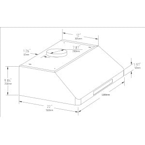 Dunstabzugshaube - L 1200 mm - CombiSteel