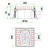 Floor drain - 200 x 200 mm - CombiSteel