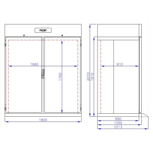 Stainless Steel Roll-In Refrigerator - 1400 L - CombiSteel