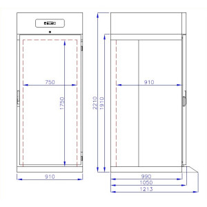 Congélateur Roll-In Inox - 700 L - CombiSteel