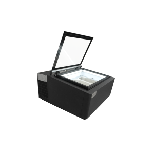 Vitrine à Glace à Poser Noire - Statique - 3 x 5 L - Côté Client - CombiSteel