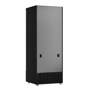 Positive Kühlvitrine 1 Tür Schwarz - 600 L | CombiSteel