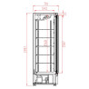 Refrigerated Display Case with 3 Black Doors - 1530 L | CombiSteel