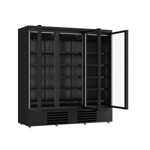 Refrigerated Display Case with 3 Black Doors - 1530 L | CombiSteel