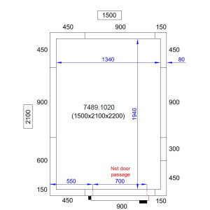 Cold Room Panel 1500x2100x2200 mm - CombiSteel