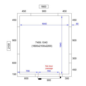 Kühlschrank CombiSteel 1800x2100x2200 - Qualität Edelstahl AISI 430