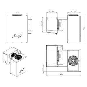 Kühlaggregat Negativ 6,6 bis 9 m3 - CombiSteel