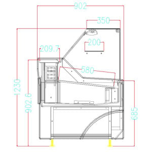 Kühlvitrine Wesley 1.5 Schwarz 130 L - Ausrüstung CombiSteel