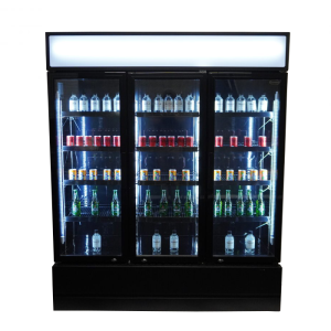 Vitrine Réfrigérée à Boissons 3 Portes Noir 1065 L CombiSteel