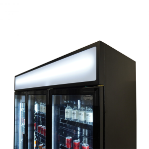 Vitrine Réfrigérée à Boissons 3 Portes Noir 1065 L CombiSteel