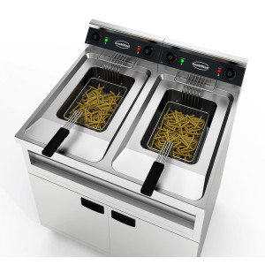 Electric fryer on Chest 2 x 12 L - 2 x 9000 W - Capacity 24 L - Combisteel