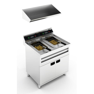 Friteuse électrique sur Coffre 2 x 12 L - 2 x 9000 W - Capacité 24 L - Combisteel