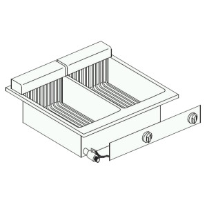 Einbaufritteuse 2 x 10 L - Hochleistung CombiSteel