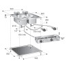 Einbau-Elektrofritteuse 2x10 L - Hochleistung CombiSteel