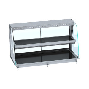 Vitrine Chauffante Bombée Drop-In avec Plaque Vitrocéramique - L 1440 x P 720 mm - CombiSteel