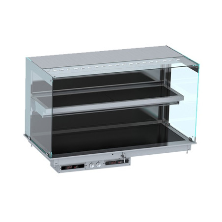 Cubical Heated Display Case with Vitroceramic Plate - Efficient Design