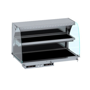 Curved Heated Display Case with Vitroceramic Plate - CombiSteel