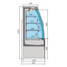 Refrigerated Wall Showcase with Sliding Doors Noah - 1.69 m² - CombiSteel