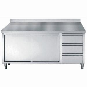 Meuble Inox Bas CombiSteel - 2 Portes et 3 Tiroirs