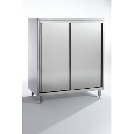 High Stainless Steel Cabinet with 2 Doors - L 1600 x D 600 mm - CombiSteel