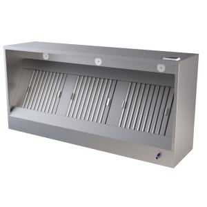 Balise Title optimisée SEO pour le produit de CombiSteel :Hotte Murale Cubique 2400mm avec Moteur LED Variateur | Restauration