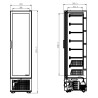 White Negative Refrigerated Cabinet - 1 Glass Door - 221 L - CombiSteel