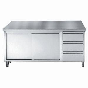 Edelstahl-Unterschrank GN 1/1 - 2 Türen und 3 Schubladen - L 1800 x T 700 mm | Qualität CombiSteel