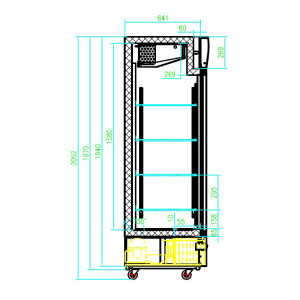 Positive Kühlschrank - 1 Glastür - 460 L - CombiSteel