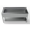 Plonge 1 Stainless Steel Sink - 1800x700mm, Backsplash & Shelf - CombiSteel