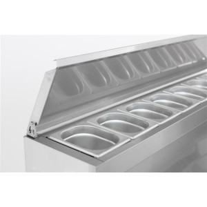 Refrigerated Saladette 3 Doors - 8 GN 1/6 Pans - 392 L CombiSteel