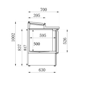 Refrigerated Saladette 3 Doors - 8 GN 1/6 Pans - 392 L CombiSteel