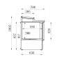 Saladette Kühltisch 3 Türen - 8 GN 1/6 Behälter - 392 L CombiSteel