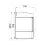 Gekühltes Pizzamöbel GN 1/1 - 3 Türen - Kapazität 230 L - CombiSteel