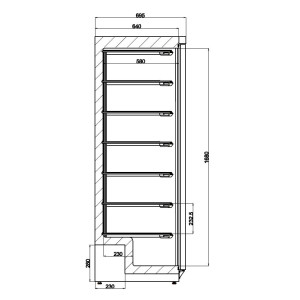 Negative Stainless Steel Refrigerated Cabinet Cap. 555L - CombiSteel