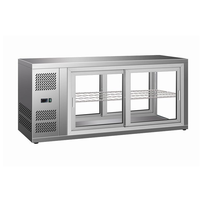 Vitrine Réfrigérée Pâtissière 150L - CombiSteel | Froid Ventilé & Éclairage LED