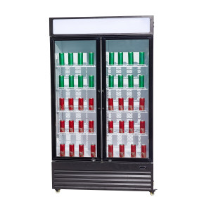 Refrigerated Beverage Display Case 2 Glass Doors - 750 L