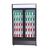 Refrigerated Beverage Display Case 2 Glass Doors - 750 L