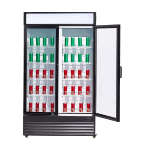 Refrigerated Beverage Display Case 2 Glass Doors - 750 L