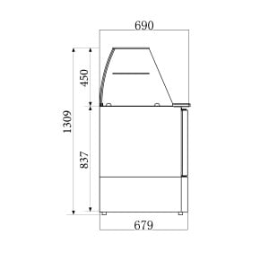 Saladette Kühltisch 3 Türen GN 1/1 - 368 L - CombiSteel - Edelstahl